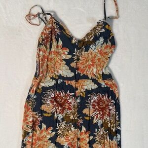 Rip Curl Floral Dress - Navy and Orange